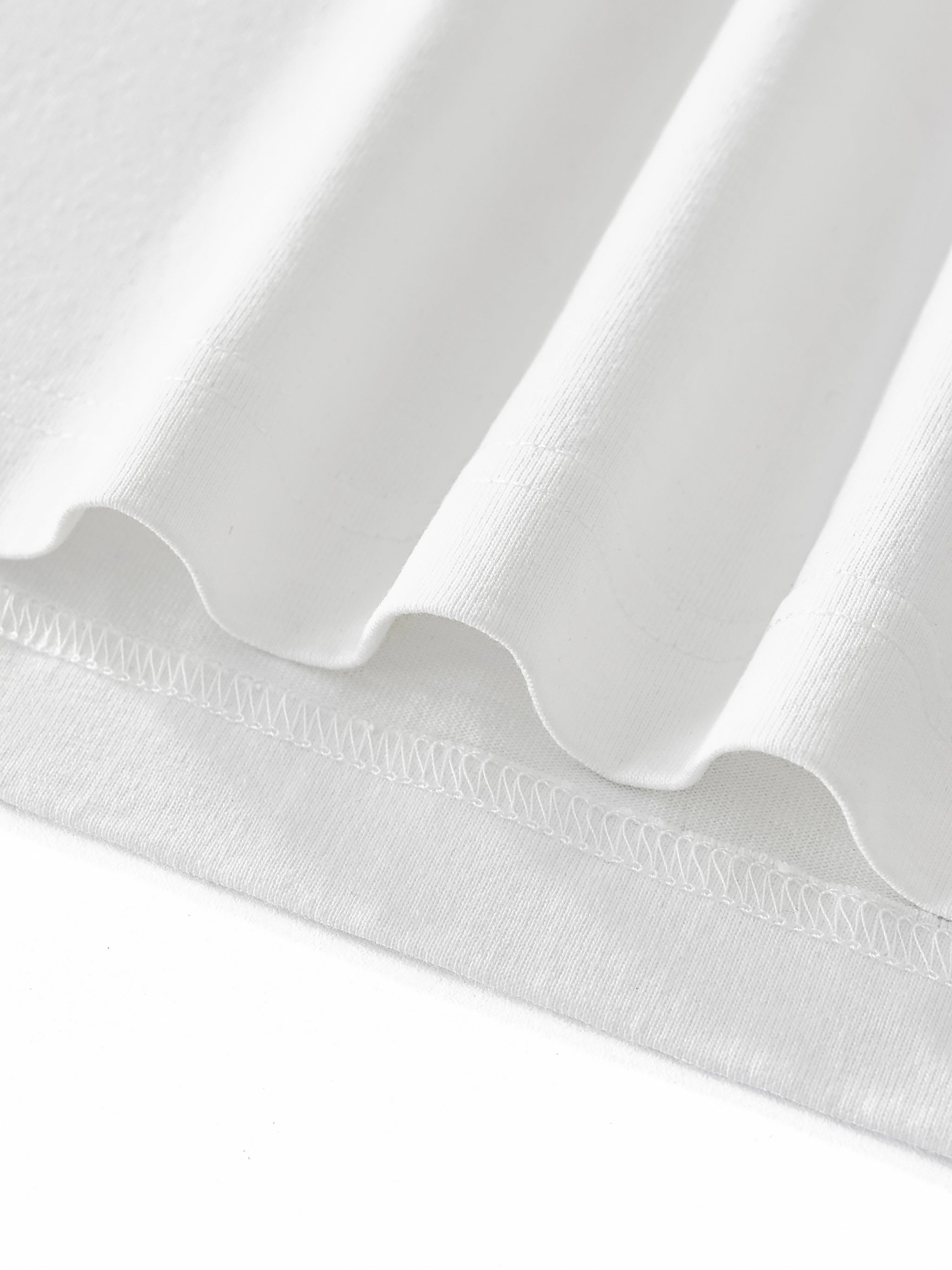 Layered Contrast Sleeve Cotton T-Shirt